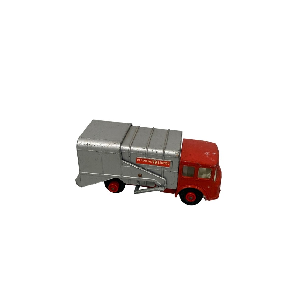 Vintage Matchbox King Size Refuse Truck K-7 Lesney Red Silver Cleansing Service